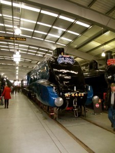 Mallard on tour at the Shildon railway museum